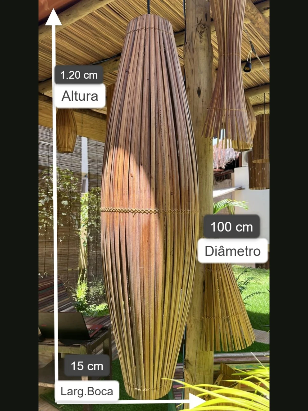 Lámpara Colgante Huso 1,20 m